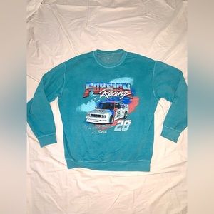 Blue graphic crewneck